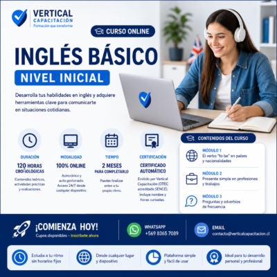 CURSO INGLES COMUNICACIONAL BASICO, 120 hrs